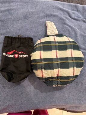 Suisse Sport 14x14 Camp Pillow - Green Plaid